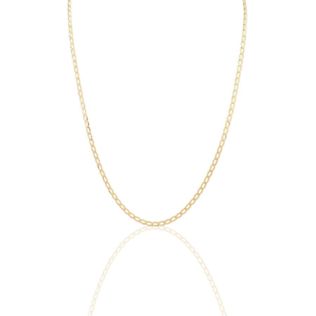 Collana Oro Giallo Oro 18 carati Catena Piatta Solo Oro cm.60