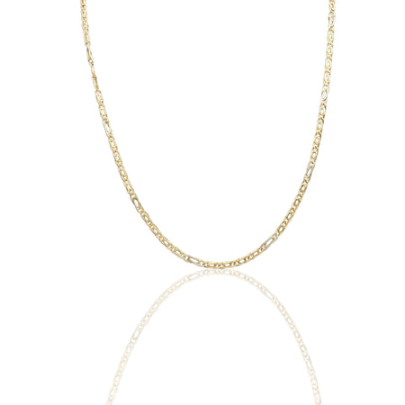 Collana Oro Giallo Oro 18 carati Catena Piatta Solo Oro cm.60