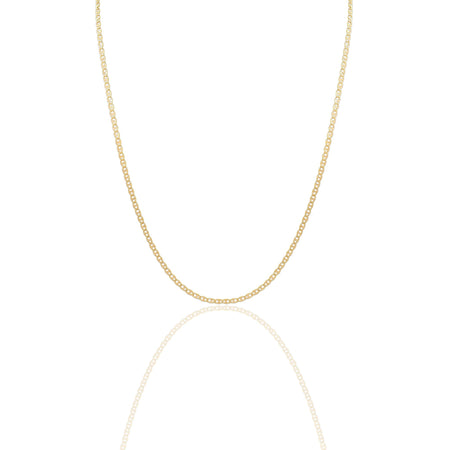 Collana Oro Giallo Oro 18 carati Catena Piatta Solo Oro cm.60