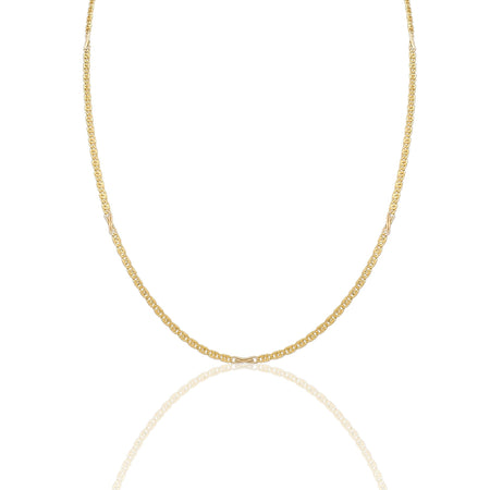 Collana Oro Giallo Oro 18 carati Catena Piatta Solo Oro cm.50