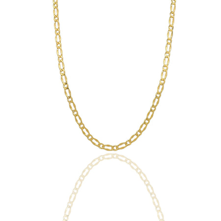 Collana Oro Giallo Oro 18 carati Catena Piatta Solo Oro cm.50