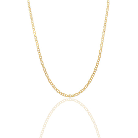 Collana Oro Giallo Oro 18 carati  Catena piatta Maglia  Marinara Solo Oro cm.50