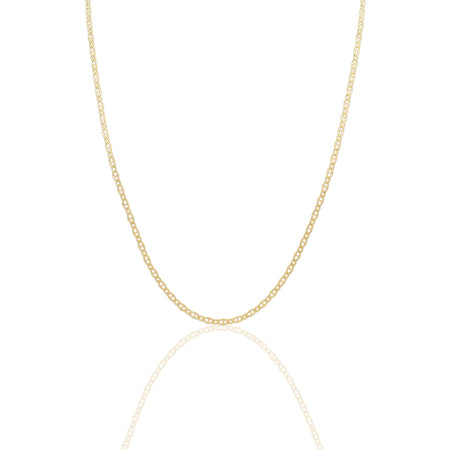 Collana Oro Giallo Oro 18 carati  Catena piatta Maglia  Marinara Solo Oro cm.60