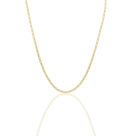 Collana Oro Giallo Oro 18 carati Catena Piatta Solo Oro cm.60