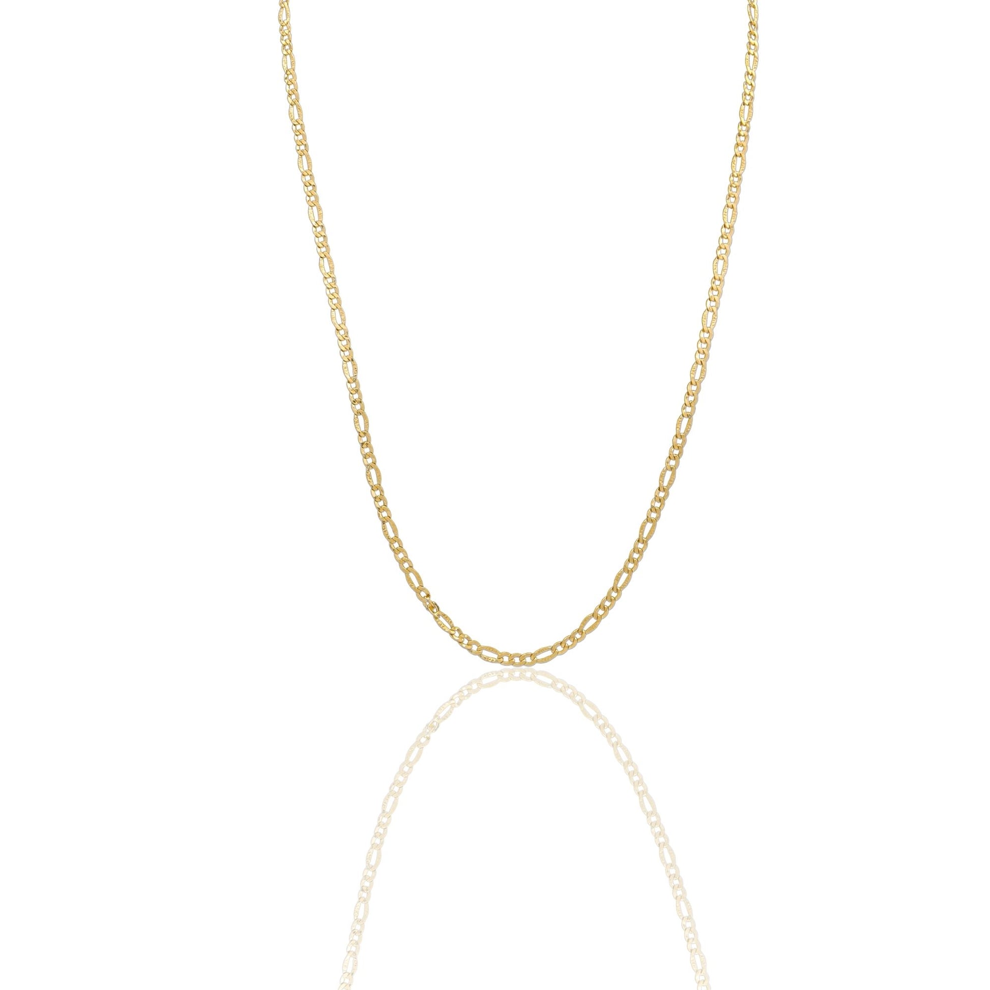Collana Oro Giallo Oro 18 carati Catena Maglia   3+1 Solo Oro cm.50