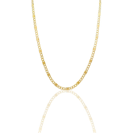 Collana Oro Giallo Oro 18 carati Catena Maglia   3+1 Solo Oro cm.50