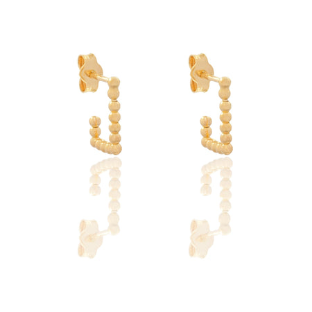 ORECCHINI DONNA RETTANGOLO PALLINATO APERTO