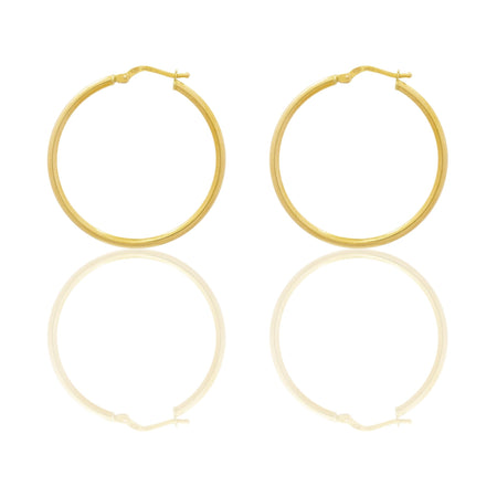 Orecchini Oro Giallo Oro 18 carati Cerchio Solo Oro Spessore mm. 2 diametro interno cm.3