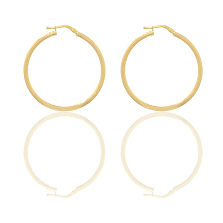 Orecchini Oro Giallo Oro 18 carati Cerchio  Solo Oro Spessore mm. 2 diametro interno cm.3