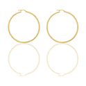 Orecchini Oro Giallo Oro 18 carati Cerchio  Solo Oro Spessore mm. 2 diametro interno cm.4