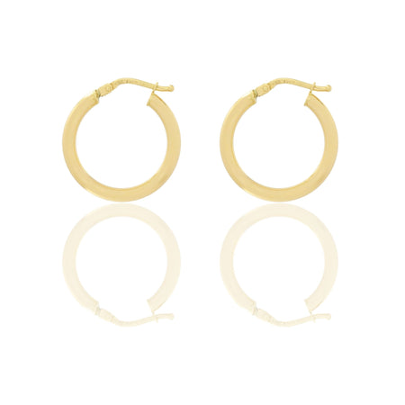 Orecchini Oro Giallo Oro 18 carati Cerchio  Solo Oro Spessore mm. 2,5 diametro interno cm.2