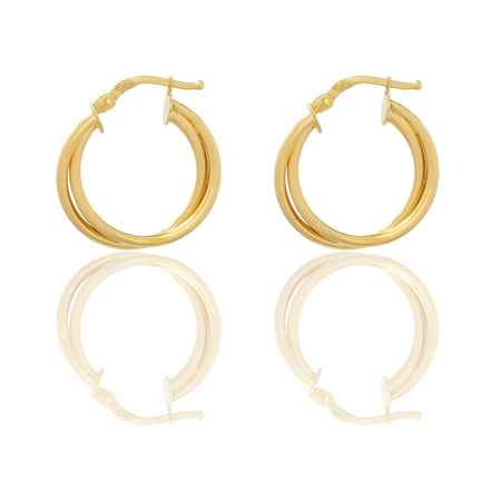 Orecchini Oro Giallo Oro 18 carati Cerchio  Solo Oro diametro interno cm.2