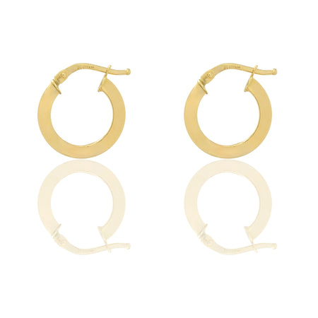 Orecchini Oro Giallo Oro 18 carati Cerchio  Solo Oro Spessore mm. 2,5 diametro interno cm.1