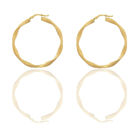 Orecchini Oro Giallo Oro 18 carati Cerchio  Solo Oro Spessore mm. 3 diametro interno cm.3