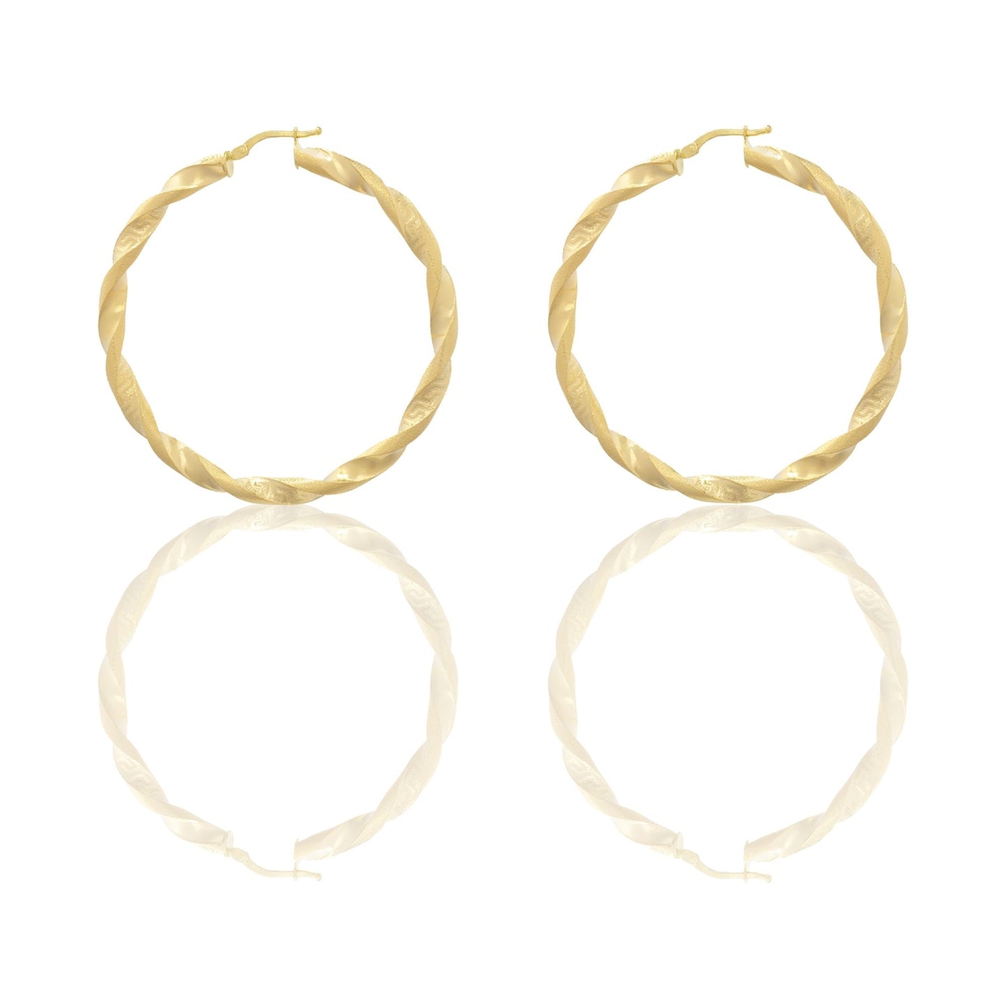 Orecchini Oro Giallo Oro 18 carati Cerchio  Solo Oro Spessore mm. 4 diametro interno cm.4,5