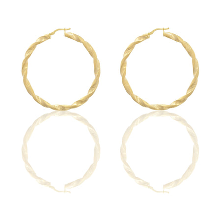 Orecchini Oro Giallo Oro 18 carati Cerchio  Solo Oro Spessore mm. 4 diametro interno cm.4,5