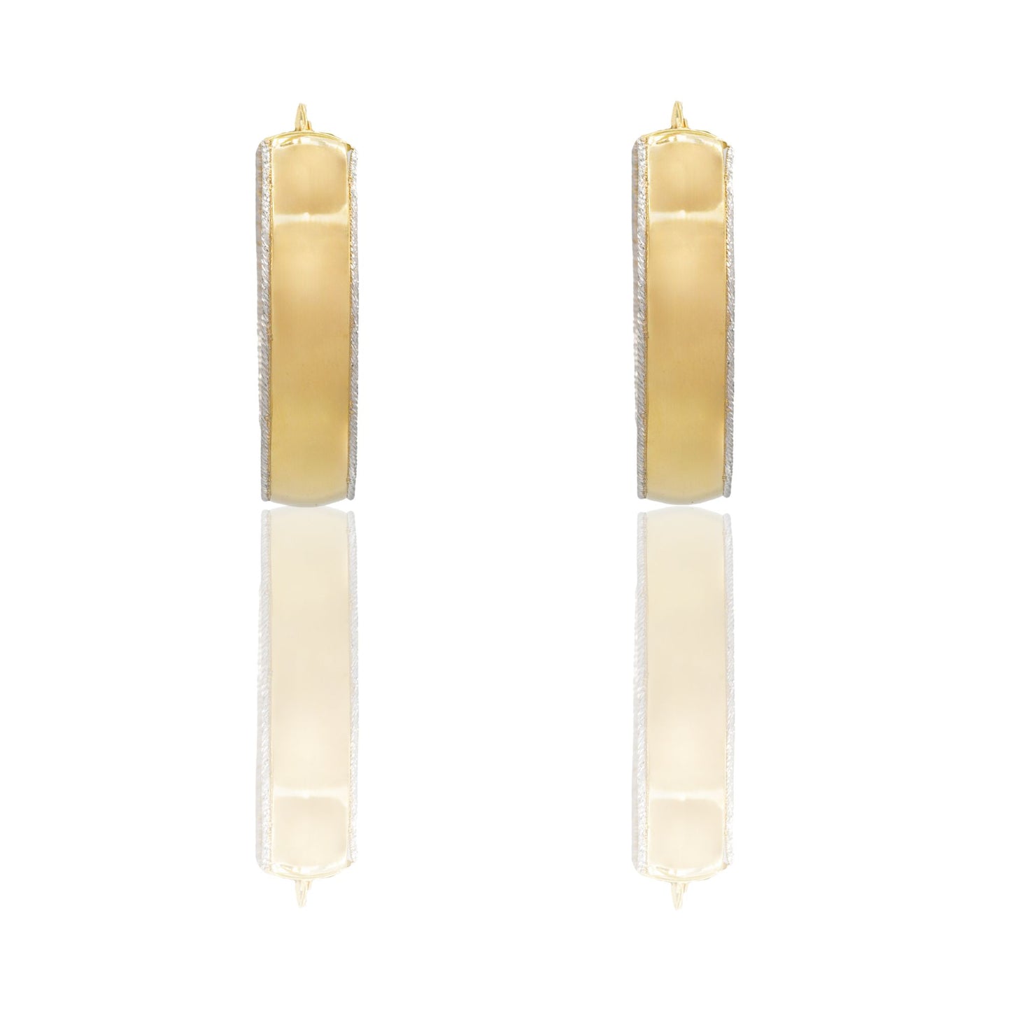 Orecchini Oro Giallo Oro 18 carati Cerchio  Solo Oro Spessore mm. 8,5 diametro interno cm.3