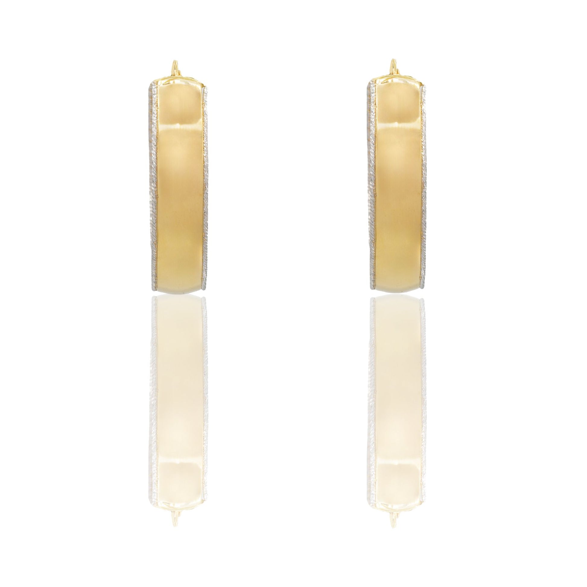 Orecchini Oro Giallo Oro 18 carati Cerchio  Solo Oro Spessore mm. 8,5 diametro interno cm.3