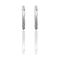 Orecchini Oro Bianco Oro 18 carati Cerchio  Solo Oro Spessore mm. 2,5 diametro interno cm.2