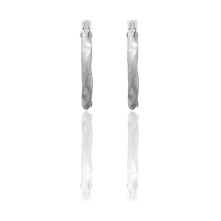 Orecchini Oro Bianco Oro 18 carati Cerchio  Solo Oro Spessore mm. 2,5 diametro interno cm.2