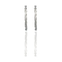 Orecchini Oro Bianco Oro 18 carati Cerchio  Solo Oro Spessore mm. 2,2 diametro interno cm.2,5