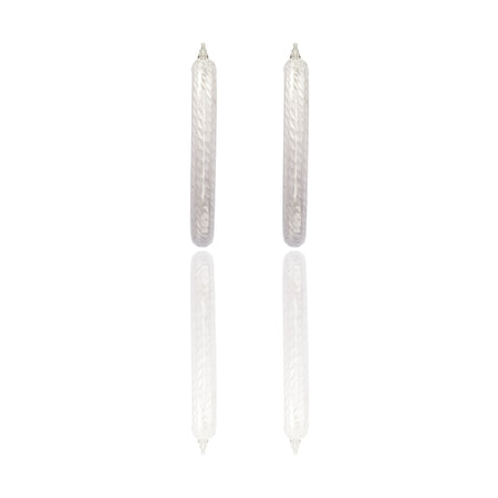 Orecchini Oro Bianco Oro 18 carati Cerchio  Solo Oro Spessore mm. 4 diametro interno cm.2,5