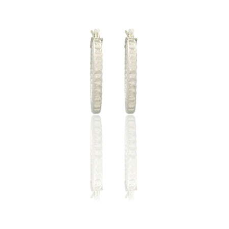 Orecchini Oro Bianco Oro 18 carati Cerchio  Solo Oro Spessore mm. 2 diametro interno cm.2