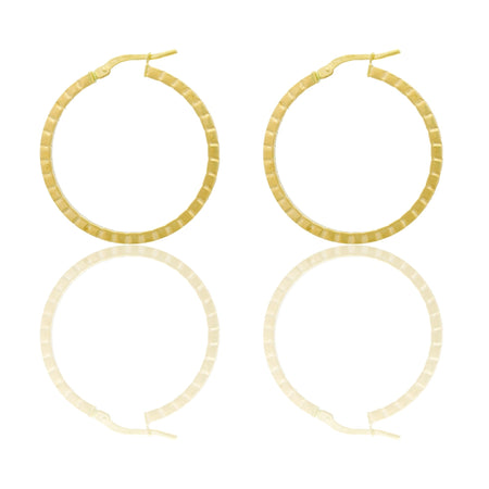 Orecchini Oro Giallo Oro 18 carati Cerchio  Solo Oro Spessore mm. 2 diametro interno cm.2,5