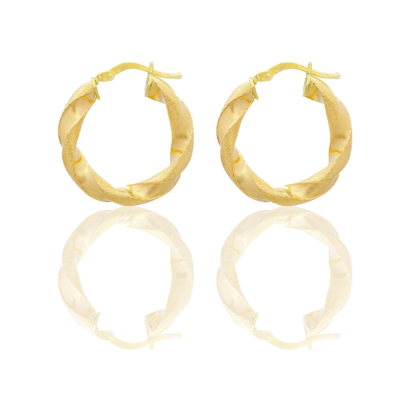 Orecchini Oro Giallo Oro 18 carati Cerchio  Solo Oro Spessore mm. 4 diametro interno cm.2