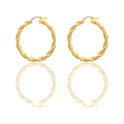 Orecchini Oro Giallo Oro 18 carati Cerchio  Solo Oro Spessore mm. 4 diametro interno cm.3