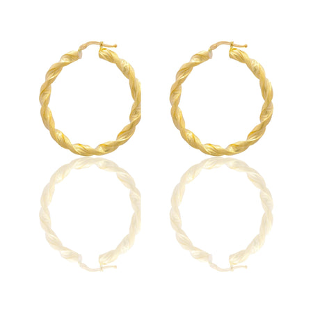 Orecchini Oro Giallo Oro 18 carati Cerchio  Solo Oro Spessore mm. 4 diametro interno cm.3