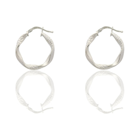 Orecchini Oro Bianco Oro 18 carati Cerchio  Solo Oro Spessore mm. 3 diametro interno cm.1,5