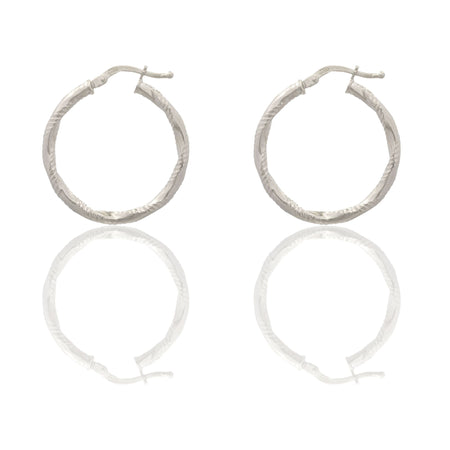 Orecchini Oro Bianco Oro 18 carati Cerchio  Solo Oro Spessore mm. 2 diametro interno cm.2