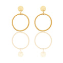 Orecchini Oro Giallo Oro 18 carati Cerchio  Solo Oro diametro interno cm.2,5 