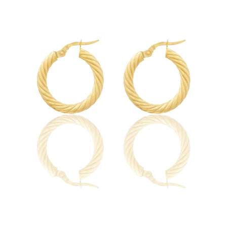 Orecchini Oro Giallo Oro 18 carati Cerchio  Solo Oro Spessore mm. 3 diametro interno cm.1,5