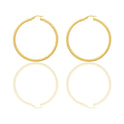 Orecchini Oro Giallo Oro 18 carati Cerchio  Solo Oro Spessore mm. 3 diametro interno cm.4