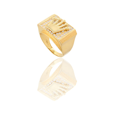 ANELLO UOMO RETTANGOLARE CENTRO CORONA