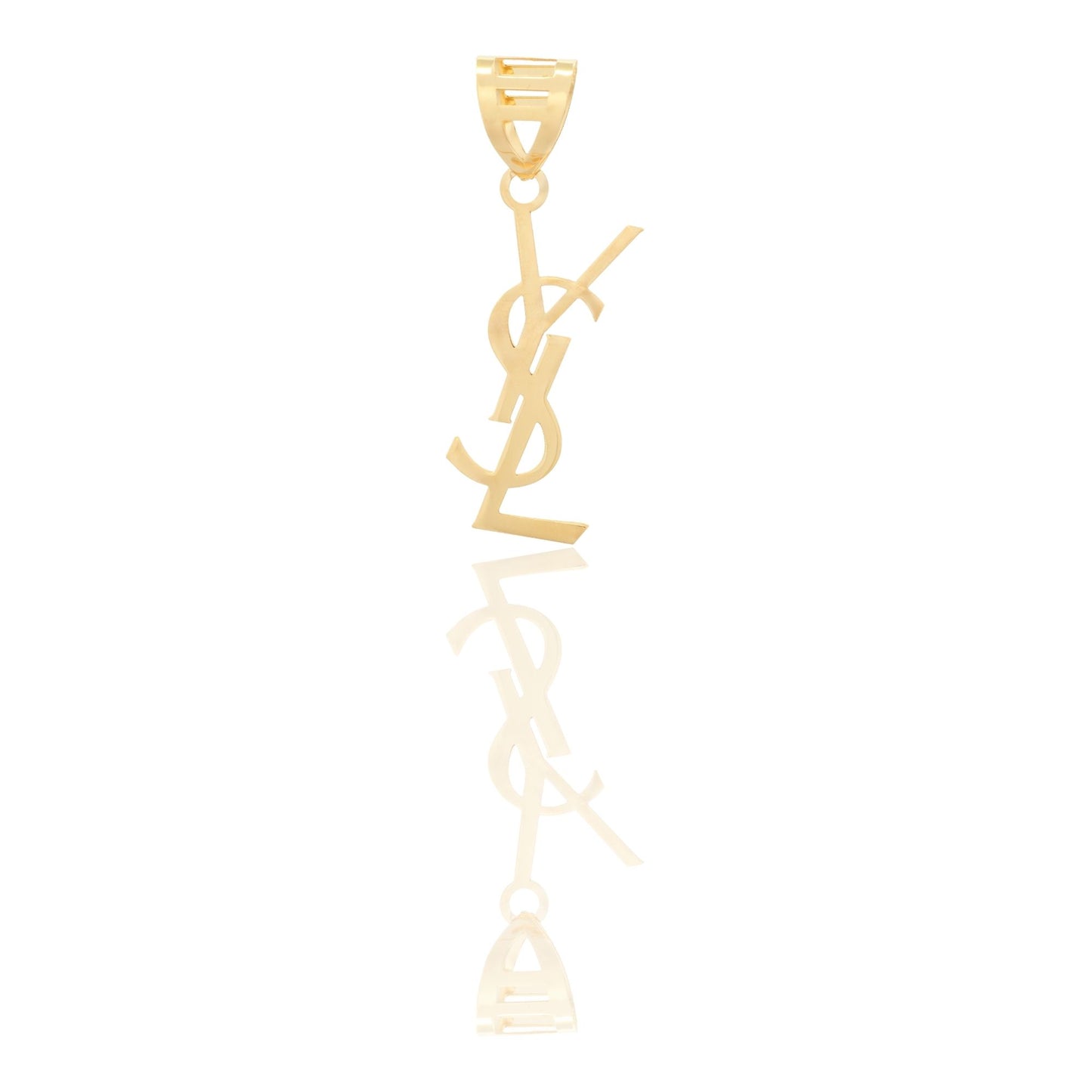 Ciondolo Oro Giallo Oro 18 carati Logo Ysl Solo Oro cm.4
