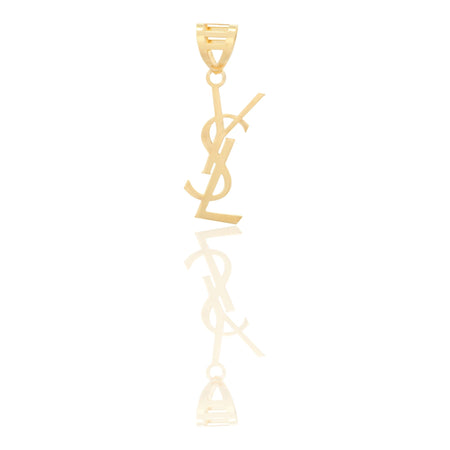 Ciondolo Oro Giallo Oro 18 carati Logo Ysl Solo Oro cm.4