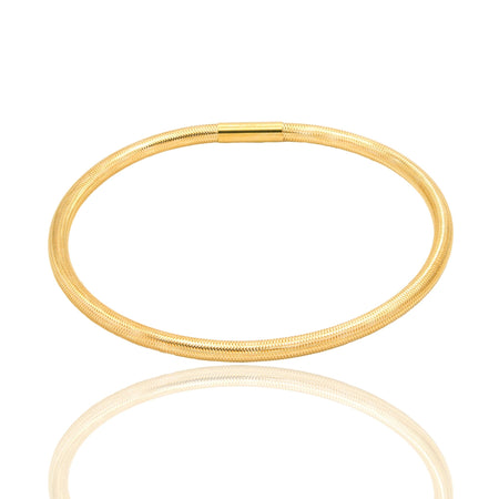 Bracciale Oro Giallo Oro 18 carati  Molla Canna Tubolare Solo Oro mis.1