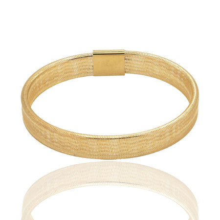 Bracciale Oro Giallo Oro 18 carati Molla Canna Quadrata  Solo Oro