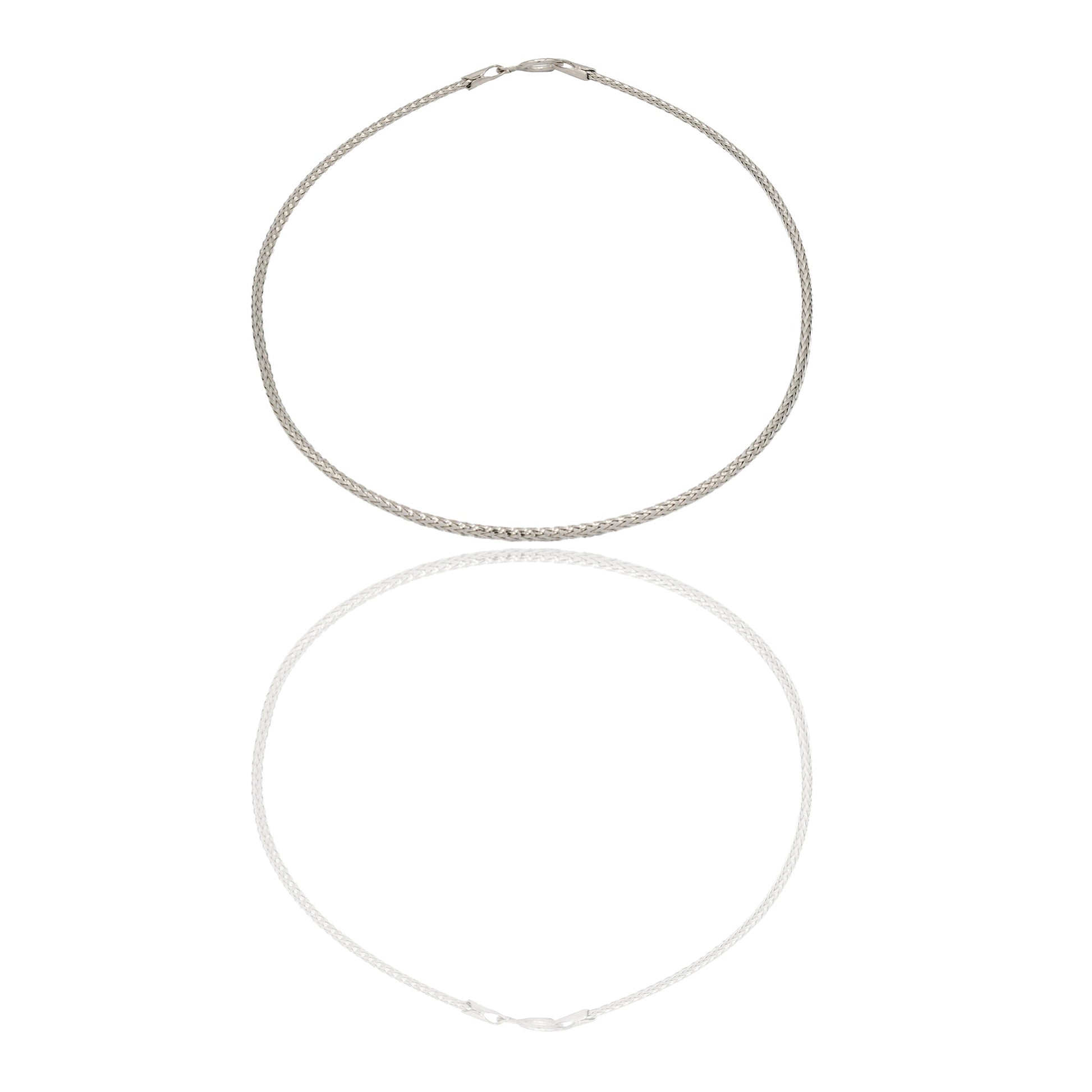 Bracciali Oro Bianco canna flex  Solo Oro Spessore filo  mm.1