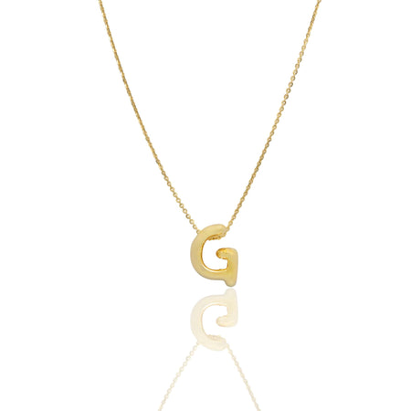 Collana Oro Giallo Oro 18 carati LETTERA G Solo Oro