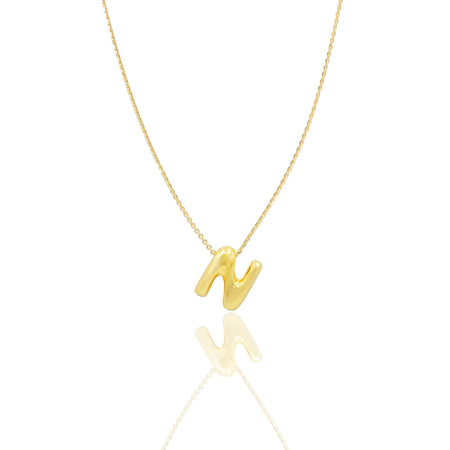 Collana Oro Giallo Oro 18 carati LETTERA N Solo Oro