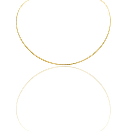 Collana Oro Giallo Oro 18 carati Semirigida Tubolare Solo Oro Spessore mm. 2 Lunghezza cm. 45