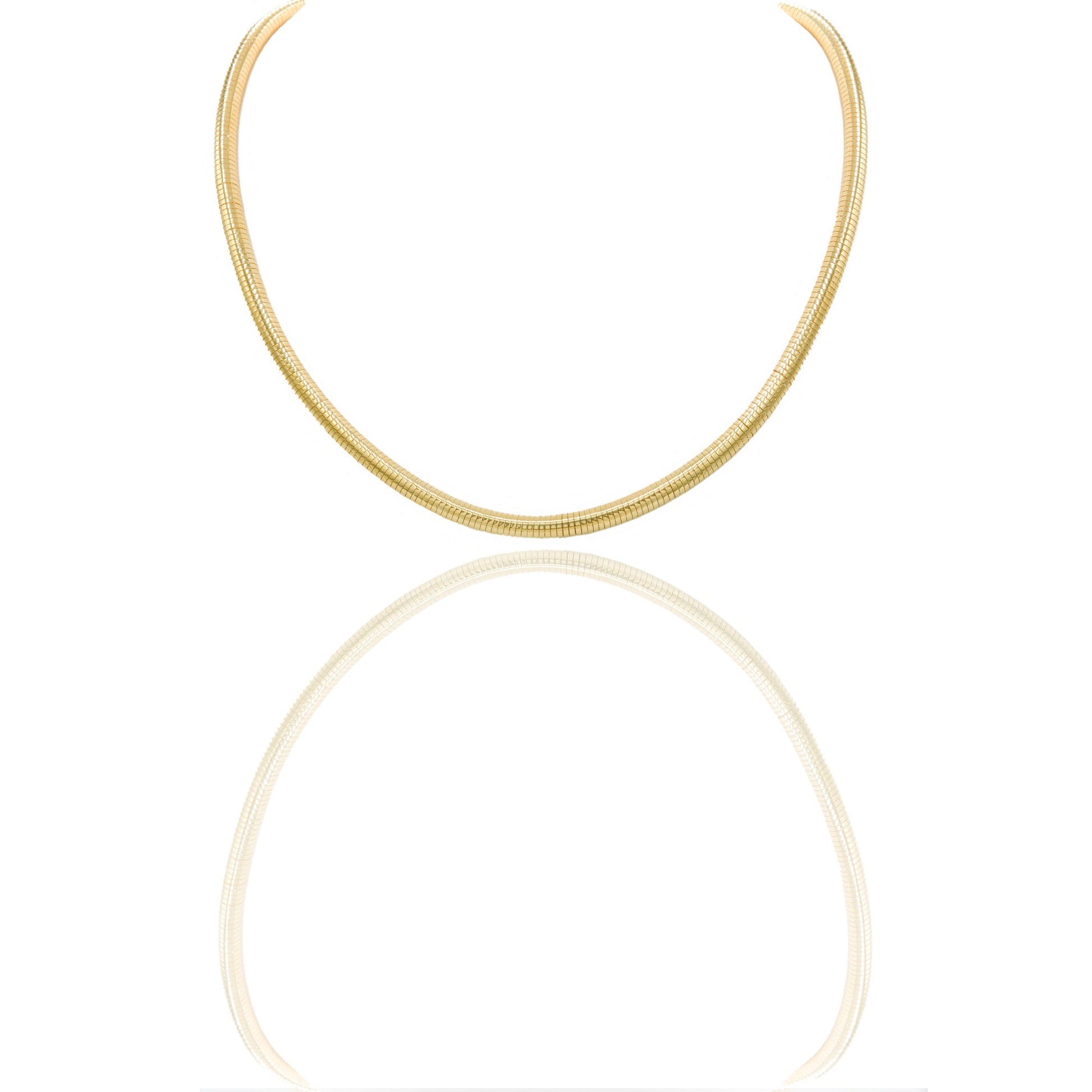 Collana Oro Giallo Oro 18 carati Tubo Gas Solo Oro Spessore mm. 4 Lunghezza cm. 40