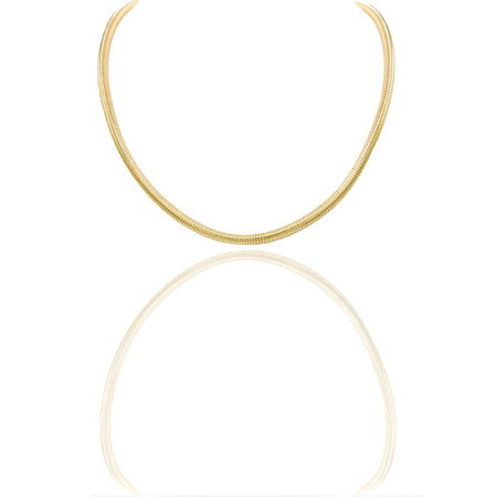 Collana Oro Giallo Oro 18 carati Tubo Gas Solo Oro Spessore mm. 4 Lunghezza cm. 40