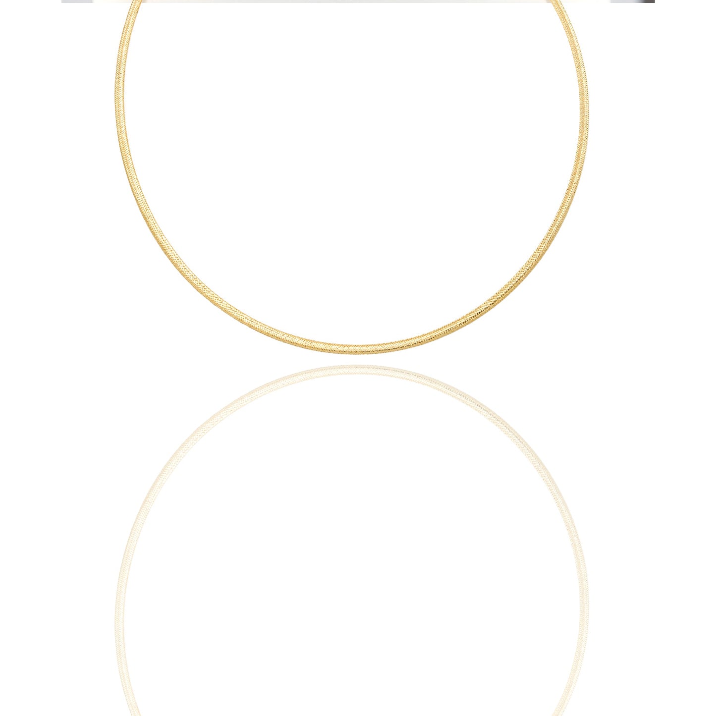 Collane Oro Giallo canna flex  Solo Oro Cm. 50 Spessore mm. 2,6
