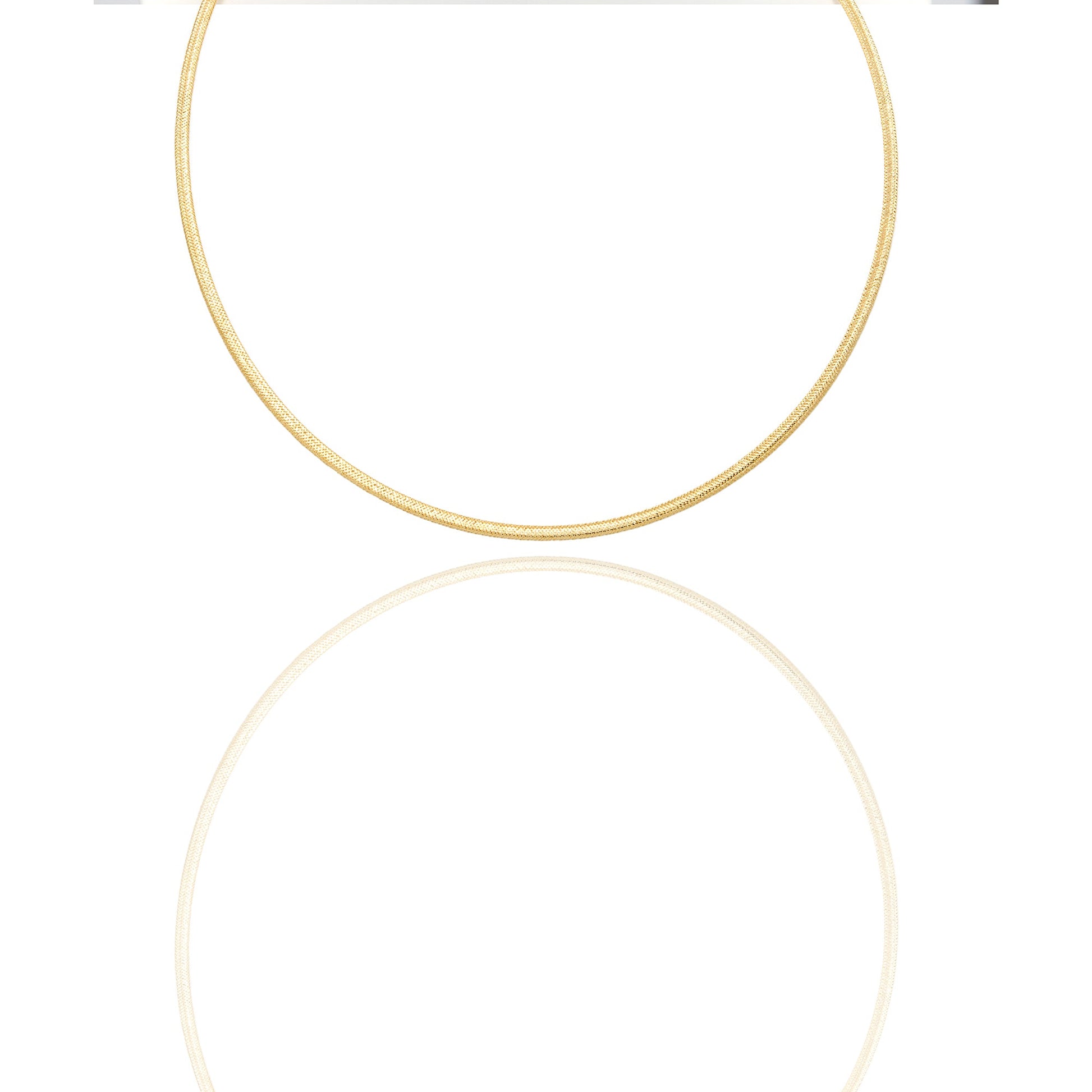 Collane Oro Giallo canna flex  Solo Oro Cm. 50 Spessore mm. 2,6
