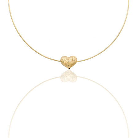 Collane Oro Giallo Elettroformato  Solo Oro Lunghezza cuore cm. 1,5 Larghezza Cuore cm. 1,8 Spessore Cuore mm. 8